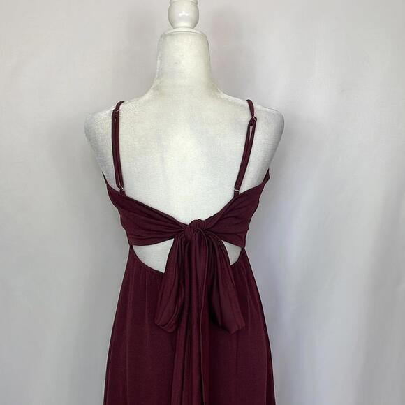 Birdy Grey Womens Benny Crepe Maxi Dress Cabernet Size M New - Picture 8 of 12